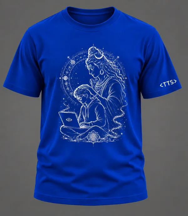 Royal_Blue_Shiva_Blesses_Techie_Crew_Neck_T_Shirt