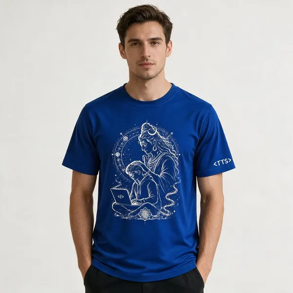 Royal_Blue_Shiva_Blesses_Techie_Crew_Neck_T_Shirt