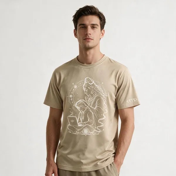 Beige_Shiva_Blesses_Techie_Crew_Neck_T_Shirt