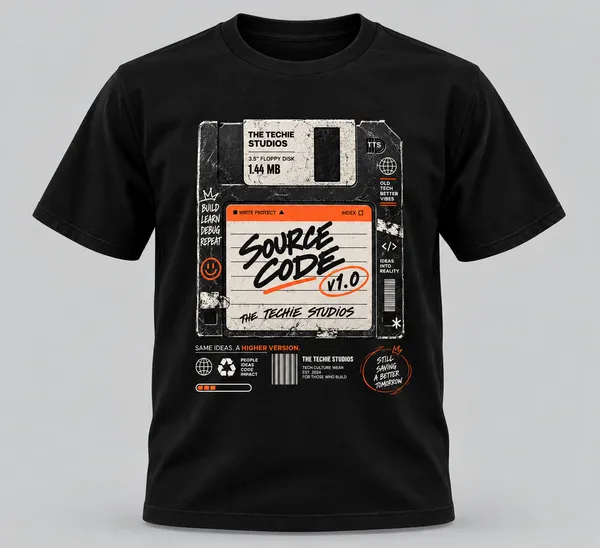 Black_Source_Code_Crew_Neck_T_Shirt