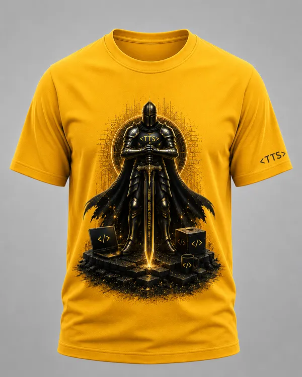 Yellow_Standing_Knight_Crew_Neck_T_Shirt