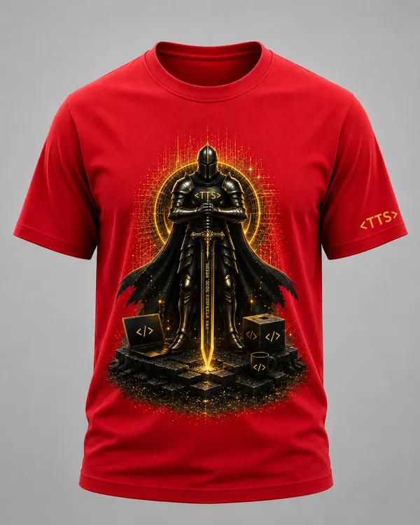 Red_Standing_Knight_Crew_Neck_T_Shirt