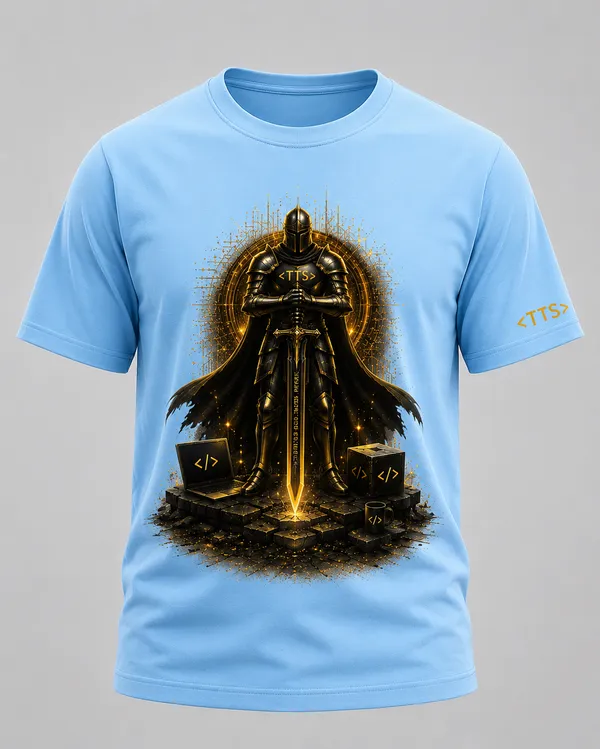 Sky_Blue_Standing_Knight_Crew_Neck_T_Shirt
