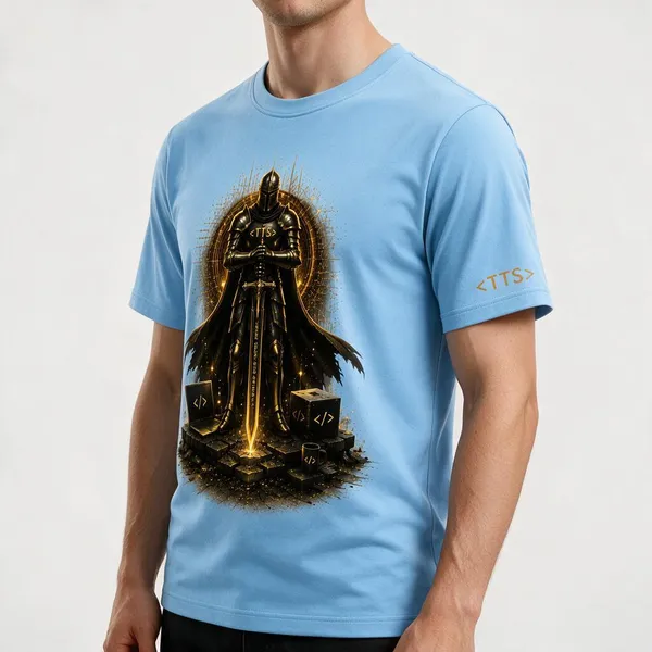Sky_Blue_Standing_Knight_Crew_Neck_T_Shirt
