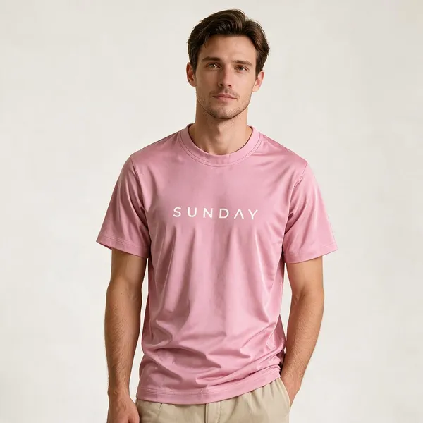 Pink_Sunday_Typography_Crew_Neck_T_Shirt