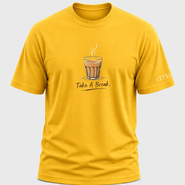 Yellow_Tea_Break_Crew_Neck_T_Shirt