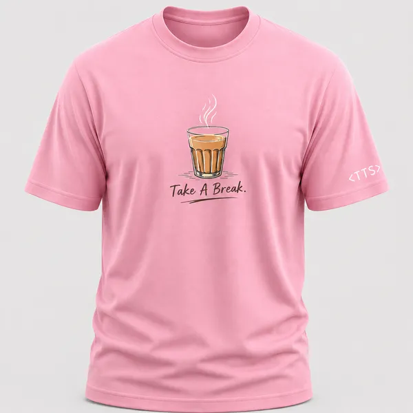Pink_Tea_Break_Crew_Neck_T_Shirt
