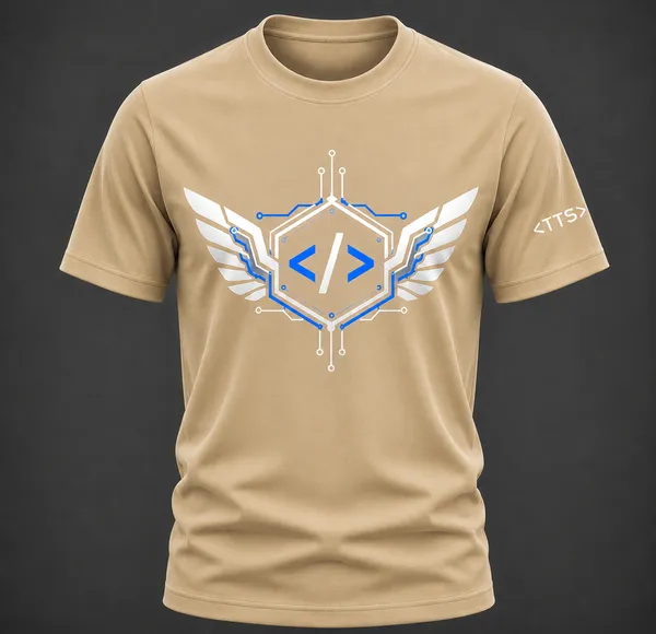 Beige_Techie_Got_Wings_Crew_Neck_T_Shirt