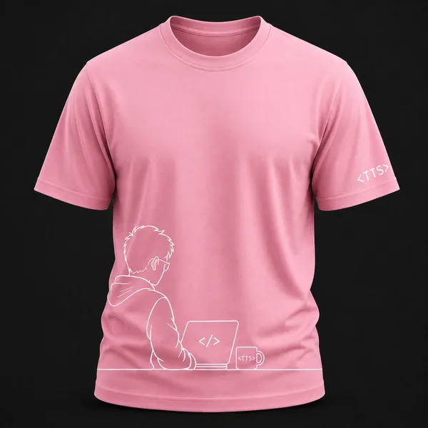 Pink_Techie_Man_Crew_Neck_T_Shirt