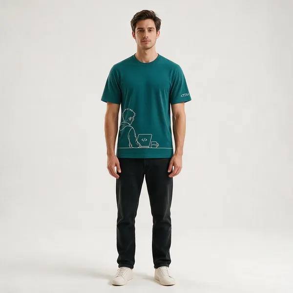 Aqua_Techie_Man_Crew_Neck_T_Shirt