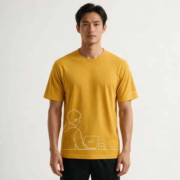 Yellow_Techie_Man_Crew_Neck_T_Shirt