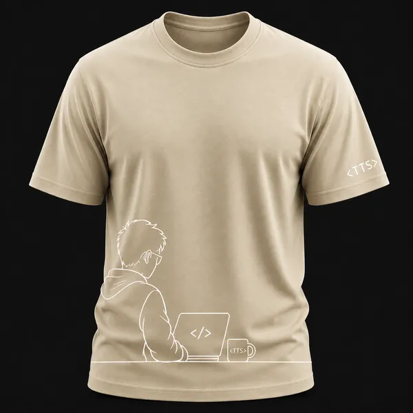 Beige_Techie_Man_Crew_Neck_T_Shirt