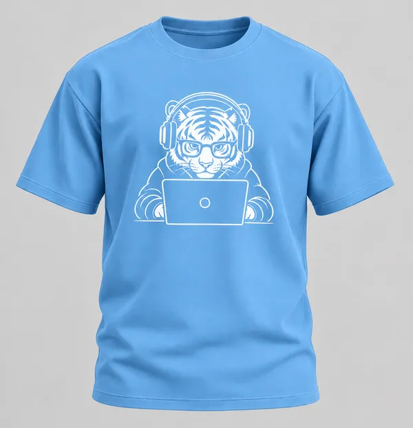 Sky_Blue_Techie_Tiger_Crew_Neck_T_Shirt
