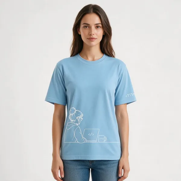 Sky_Blue_Techie_Woman_Crew_Neck_T_Shirt