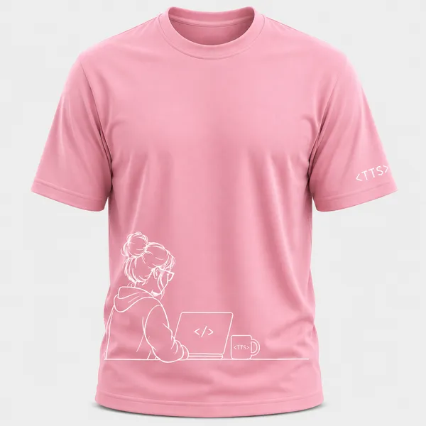 Pink_Techie_Woman_Crew_Neck_T_Shirt