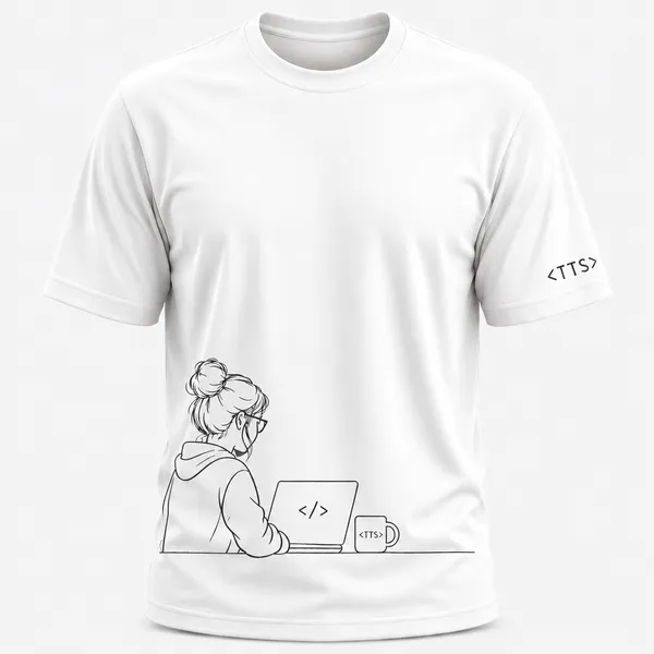 White_Techie_Woman_Crew_Neck_T_Shirt
