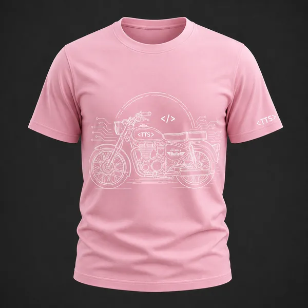 Pink_Techies_Bullet_Crew_Neck_T_Shirt
