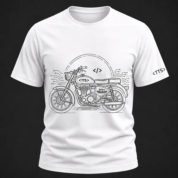 White_Techies_Bullet_Crew_Neck_T_Shirt