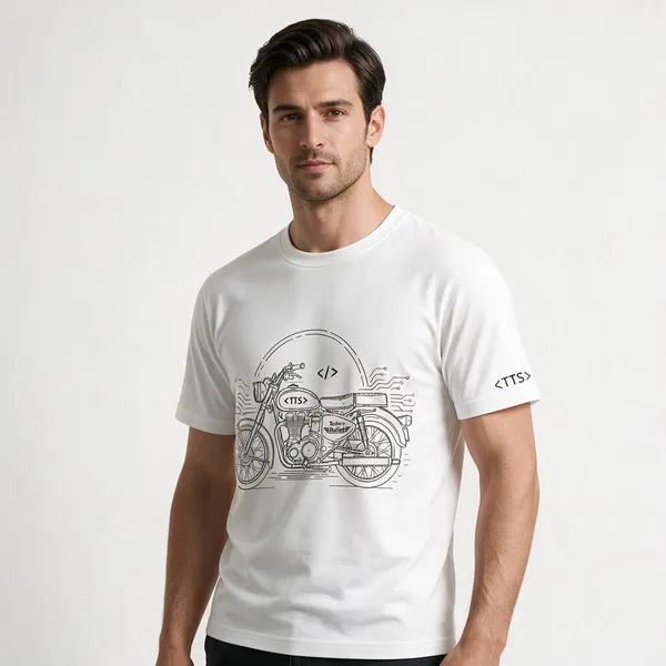 White_Techies_Bullet_Crew_Neck_T_Shirt