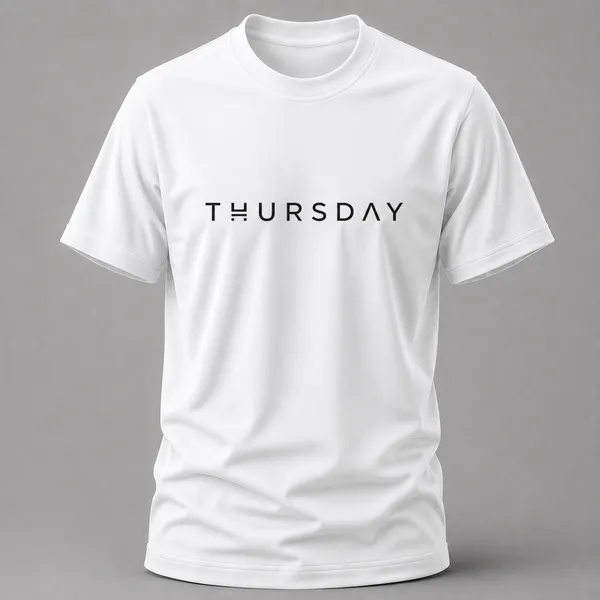 White_Thursday_Typography_Crew_Neck_T_Shirt