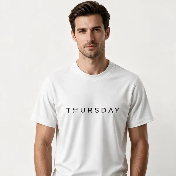 White_Thursday_Typography_Crew_Neck_T_Shirt