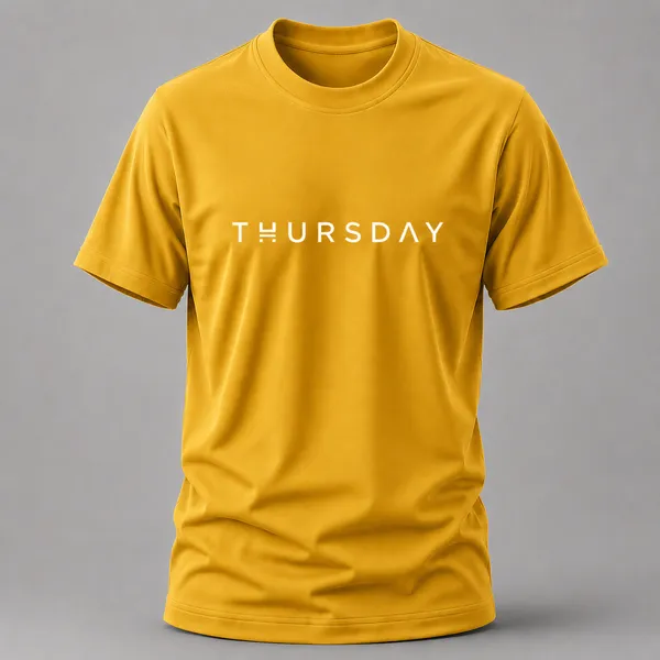 Yellow_Thursday_Typography_Crew_Neck_T_Shirt