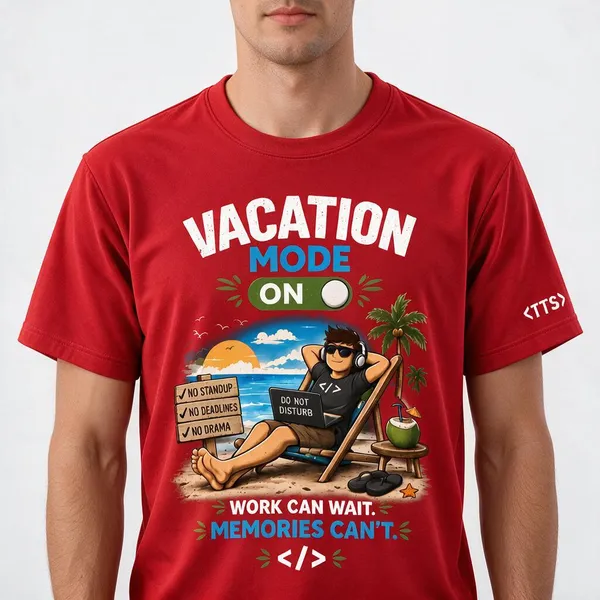 Red_Vacation_Mode_Crew_Neck_T_Shirt