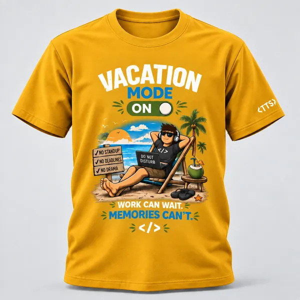 Yellow_Vacation_Mode_Crew_Neck_T_Shirt