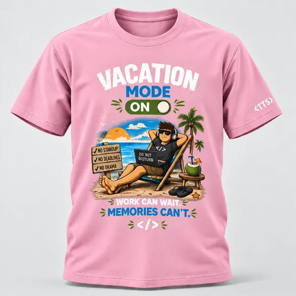 Pink_Vacation_Mode_Crew_Neck_T_Shirt