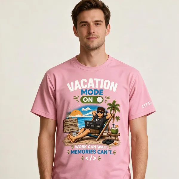 Pink_Vacation_Mode_Crew_Neck_T_Shirt