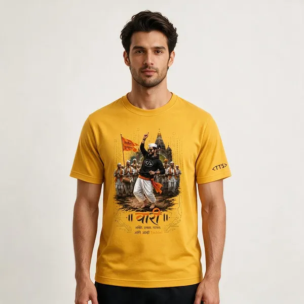 Yellow_Varkari_Dancing_Crew_Neck_T_Shirt
