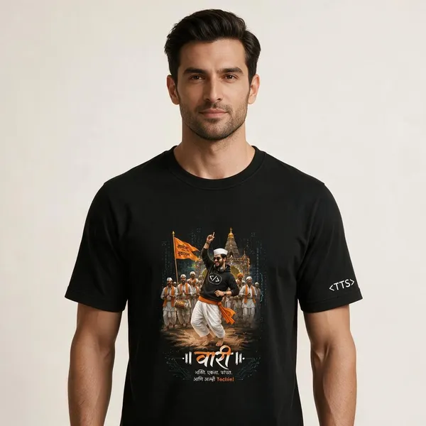 Black_Varkari_Dancing_Crew_Neck_T_Shirt