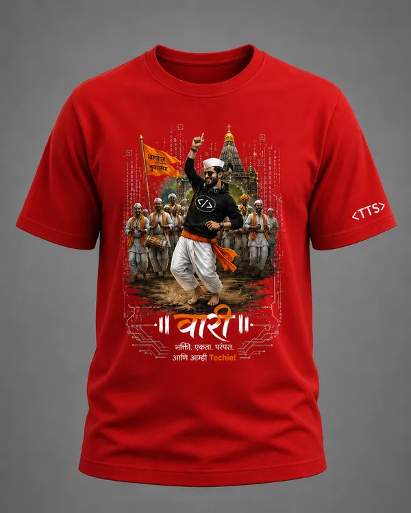 Red_Varkari_Dancing_Crew_Neck_T_Shirt