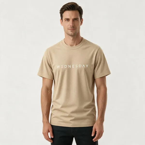 Beige_Wednesday_Typography_Crew_Neck_T_Shirt