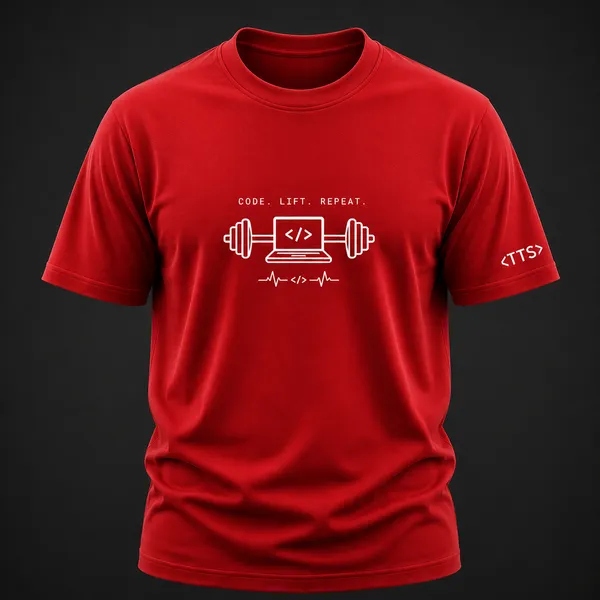 Red_Workout_Crew_Neck_T_Shirt