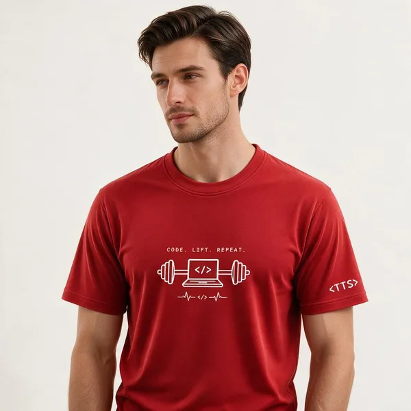 Red_Workout_Crew_Neck_T_Shirt