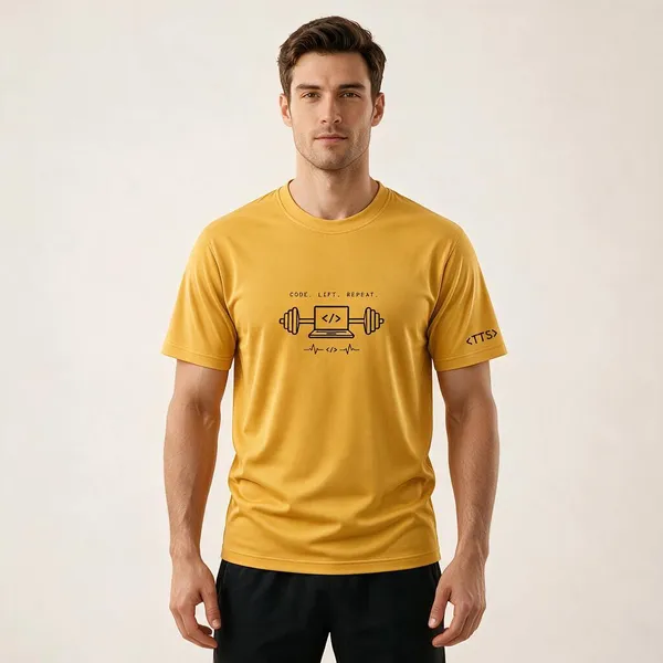 Yellow_Workout_Crew_Neck_T_Shirt