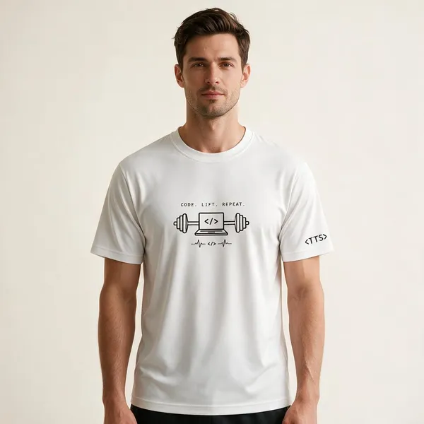 White_Workout_Crew_Neck_T_Shirt