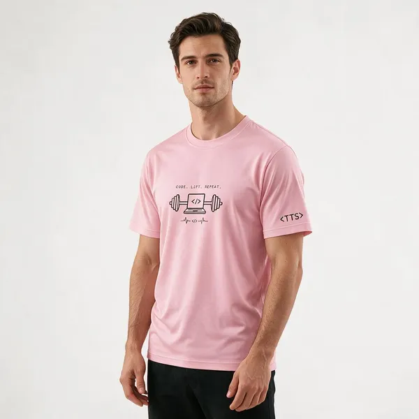 Pink_Workout_Crew_Neck_T_Shirt