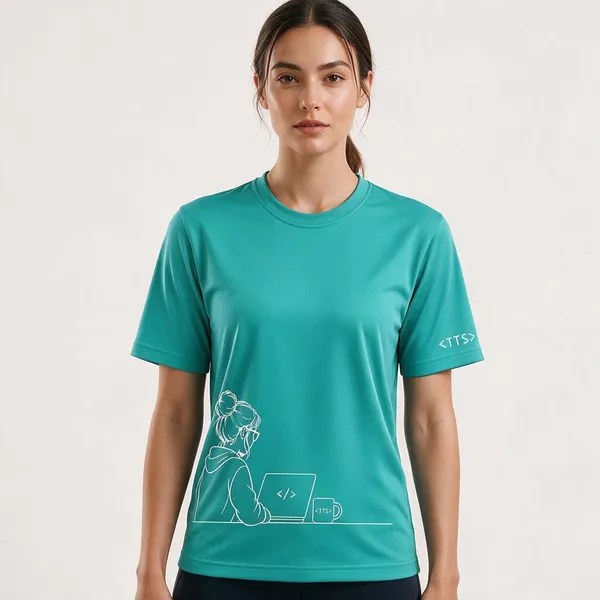 Aqua_Techie_Woman_Crew_Neck_T_Shirt