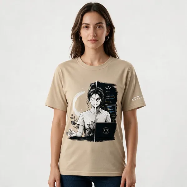 Beige_She_Meditechs_Crew_Neck_T_Shirt