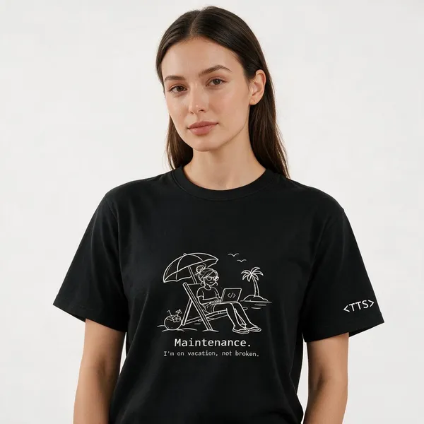 Black_Maintenance_Mode_Woman_Crew_Neck_T_Shirt
