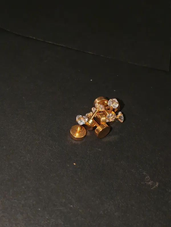 Gold_Earrings_Brass_(18K_Gold_Plated)_For_Men