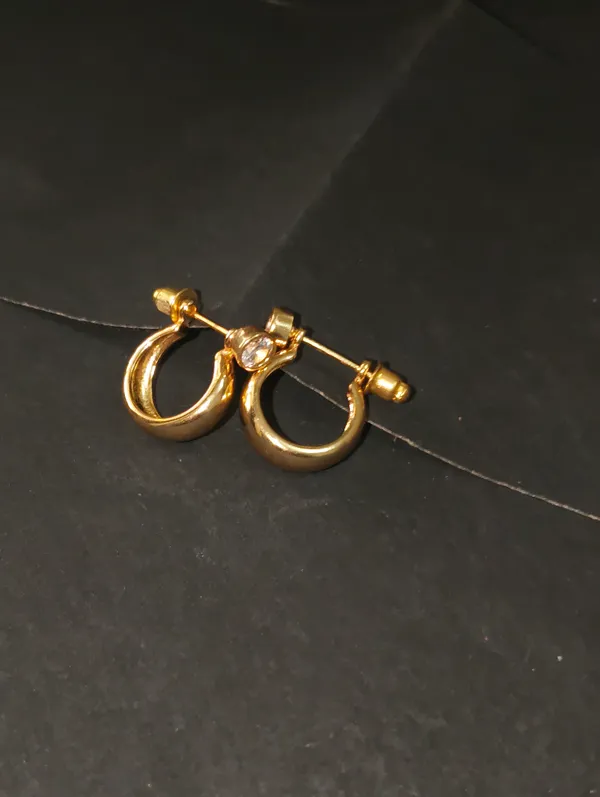 Gold_Earrings_Brass_(18K_Gold_Plated)_For_Men