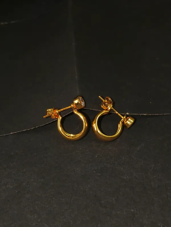 Gold_Earrings_Brass_(18K_Gold_Plated)_For_Men