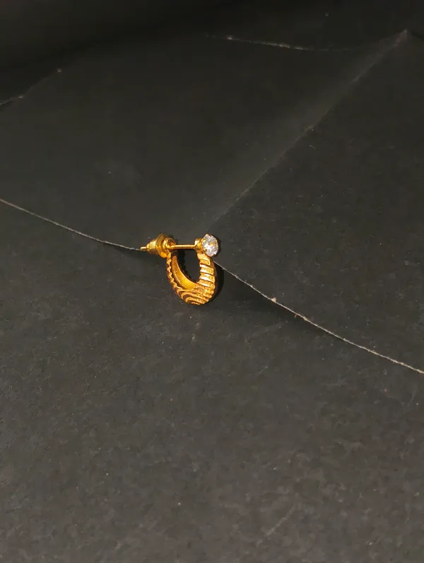 Gold_Earrings_Brass_(18K_Gold_Plated)_For_Men