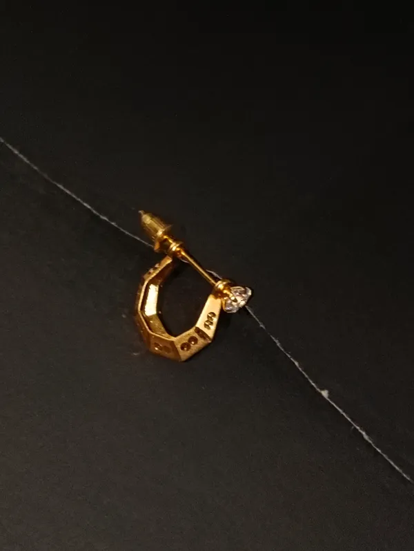Gold_Earrings_Brass_(18K_Gold_Plated)_For_Men