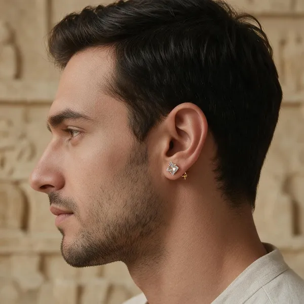 Gold_Earrings_Brass_(18K_Gold_Plated)_For_Men