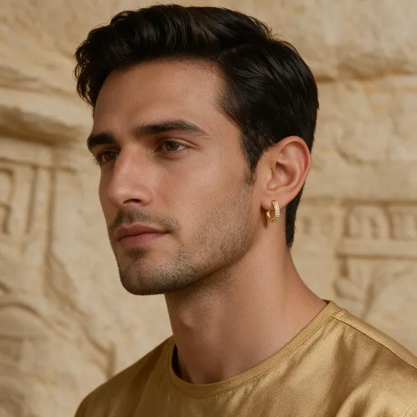 Gold_Earrings_Brass_(18K_Gold_Plated)_For_Men