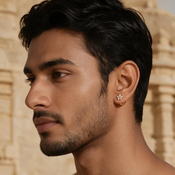 Gold_Earrings_Brass_(18K_Gold_Plated)_For_Men